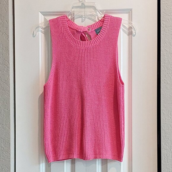 Neely Pink Knit Sweater Open Back with Ties Women's Size XS - Picture 1 of 6